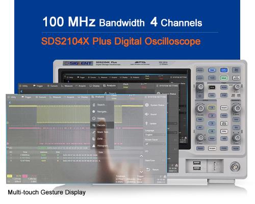 クラリスページ TestEquity: Siglent SDS2104X Plus Super Phosphor Oscilloscope, 4